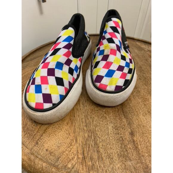 Mudd Women's Multicolor Checkered Slip-On Sneakers Size 8 Casual - Picture 2 of 7
